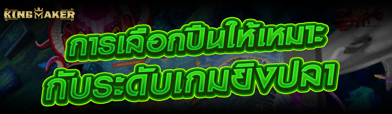 การเลือกปืนให้เหมาะกับระดับเกมยิงปลา